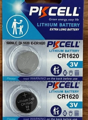 Batería de celda de moneda botón de litio de 2 piezas CR1620 ECR1620 1620 3V PKCELL/Exp.2029 Foto 1 de 2