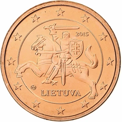 [#1511597] Lithuania, Euro Cent, BU, 2015, Vilnius, Copper Plated Steel, MS - Image 1 of 2