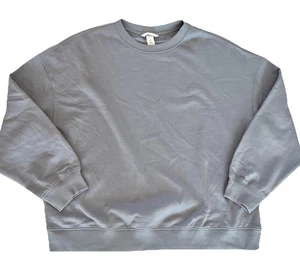 H&M Sweatshirt mit Rundhalsausschnitt Herren mittelgrau Pullover - Bild 1 von 7