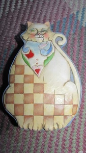 Jim Shore Heartwood Creek Novelty cat design trinket box - Picture 1 of 3