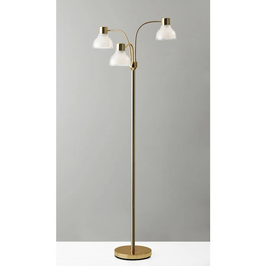 Adesso 3566-04 Presley 69 Inch 40 Watt Shiny Gold Floor Lamp Portable Light