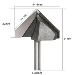 1 PC 1/4" Shank 1-3/4" Diameter 90° V-Groove V Grooving Router Bit - Picture 1 of 5