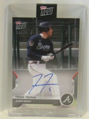 Freddie Freeman 2021 Topps Now Road To Opening Day Auto #30/99 Atlanta Braves - Image 1 of 2