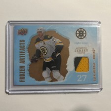 2008-09 UD Frozen Artifacts Glen Murray Game Worn Jersey Boston Bruins 2 Colors