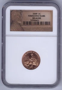 2009 1C Formative Years MS66 RD NGC Lincoln Cent - Picture 1 of 4