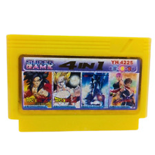 Vintage Dendy Console 8 Bit Cartridge 4 in 1 Games Collection Dragonball Fighter