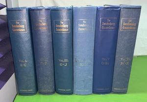 THE SWEDENBORG CONCORDANCE Emanuel Vintage Bible FULL SET OF 6 CHRISTIAN STUDIES - Picture 1 of 15