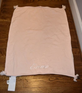 Pottery Barn Kids Luxe Zopfmuster Sherpa Babydecke NEU Neu mit Etikett Pink Emme Monogramm - Bild 1 von 3
