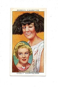OGDENS CIGARETTE CARD ACTORS NATURAL & CHARACTER  1938 No.7 CICELY COURTNEIDGE