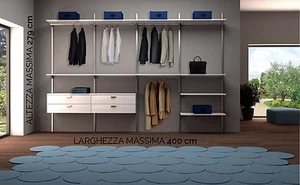 Cabina armadio su misura con ripiani e tubi appenderia.Prodotto di alta qualità - Imagen 1 de 1