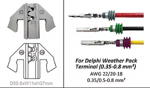 Stampo per crimpatura utensile TGR - stampo H6 per terminale pacchetto meteo Delphi AWG 22/20-18 - Foto 1 di 2
