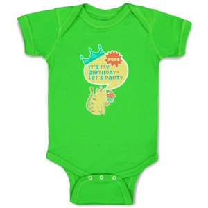 Baby Bodysuit Dude It's My Birthday Let's Party Style B Boy & Girl Baby Clothes - Picture 1 of 21