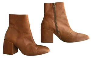 Botines Free People para mujer con plataforma rubí de cuero caramelo talla 9,5 boho EE. UU. - Imagen 1 de 14