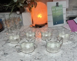6 Vintage Quist Turkish Silverplated Tea Cups with Glass Inserts Made in Germany - Picture 1 of 5