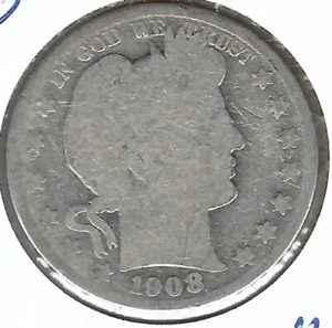 ¡Moneda de medio dólar Liberty Head 1908-O de Nueva Orleans en circulación! #3 - Imagen 1 de 2