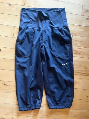 Nike Dri Fit Maternity Cropped Jogger Leggings Dark Gray Size Small High Waisted - Image 1 of 4