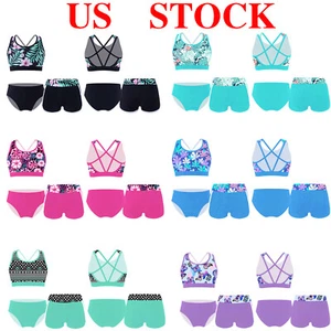Kids Girls Swimsuit UPF 50+ Rash Guard Sunsuits Beach Swimwear Bathing Suits - Picture 1 of 41
