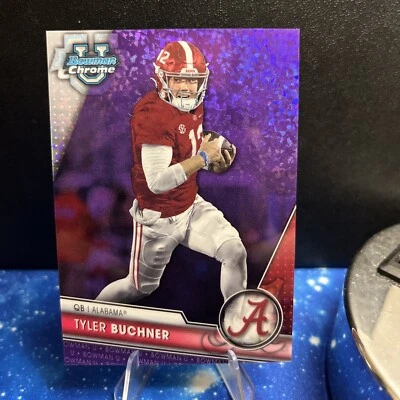 2023 Bowman U Chrome Tyler Buchner Purple Mini Diamonds /399 Alabama - Image 1 of 2