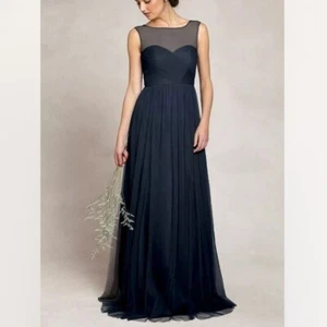 Jenny Yoo 4 Aria Lapis Blue Tulle Gown - Picture 1 of 12