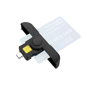 Foldable DOD Type C Common Access CAC SIM Card IC Bank Chip/Credit Card Reader h - Picture 1 of 9