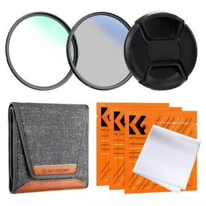 K&F Concept UV&CPL Lens Cap Filters Kit 37/40.5/43/49/52/55/58/62/67/72/77/82mm - Picture 1 of 15