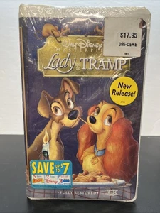 Walt Disney Masterpiece Lady and the Tramp (VHS, 1998) Brand New Sealed W10 - Picture 1 of 6