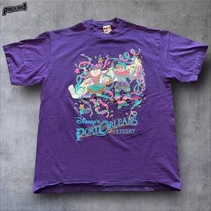 VTG 90s Disney Port Orleans Resort Mardi Gras Dancer T-Shirt XL Souvenir Rare - Picture 1 of 7