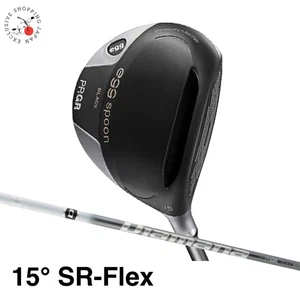 PRGR Golf egg Spoon Black Fairway Wood 15° FW SR-Flex Men RH Graphite Shaft 2022 - Picture 1 of 11