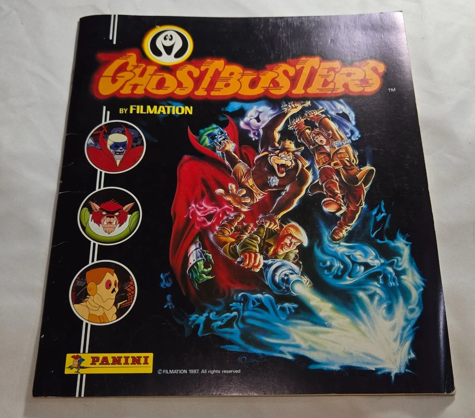 Libro álbum de pegatinas Panini Ghostbusters 6 pegatinas aplicadas sin daños ni defectos Foto 1 de 4
