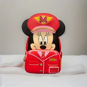 Mini Mochila Cosplay Loungefly Disney Minnie Mouse Piloto C2E Edición Limitada - Imagen 1 de 9