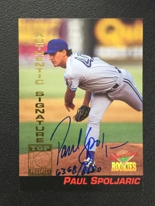 1994 Signature Rookies #16 Paul Spoljaric Authentic Signatures /8650 Chiefs - Picture 1 of 2