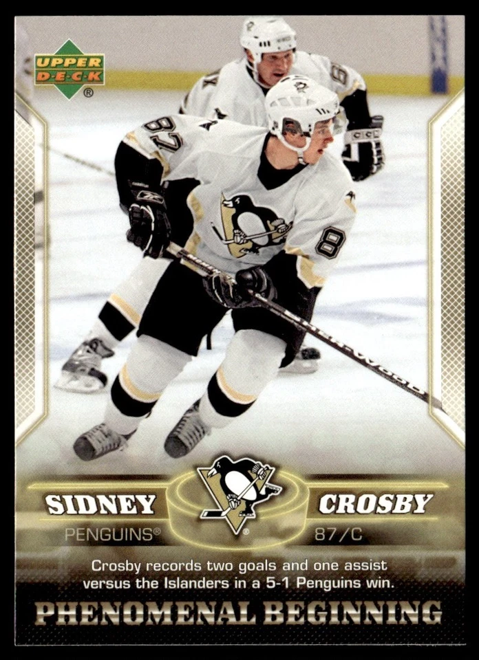 2005-06 Upper Deck Phenomenal Beginning Sidney Crosby Pittsburgh Penguins #7 - Image 1 of 2
