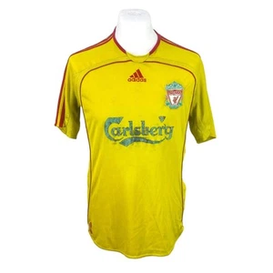 Liverpool Football Shirt Vintage Yellow Medium - Picture 1 of 18