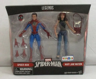 Figura Spider-Man y Mary Jane Watson de Marvel Legends paquete de 2 sin usar, en caja exclusiva de TRU Foto 1 de 4