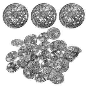 30 Pcs Metal Buttons Coat Decorative for Sewing Miss Silver Shank - Picture 1 of 12