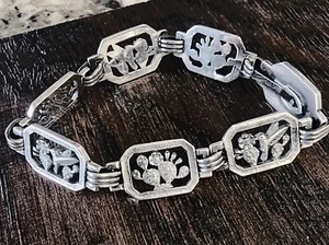 James Avery nicht mehr produziert SELTEN Kolibris und Kaktus Blume Gliederarmband 7" - Bild 1 von 7