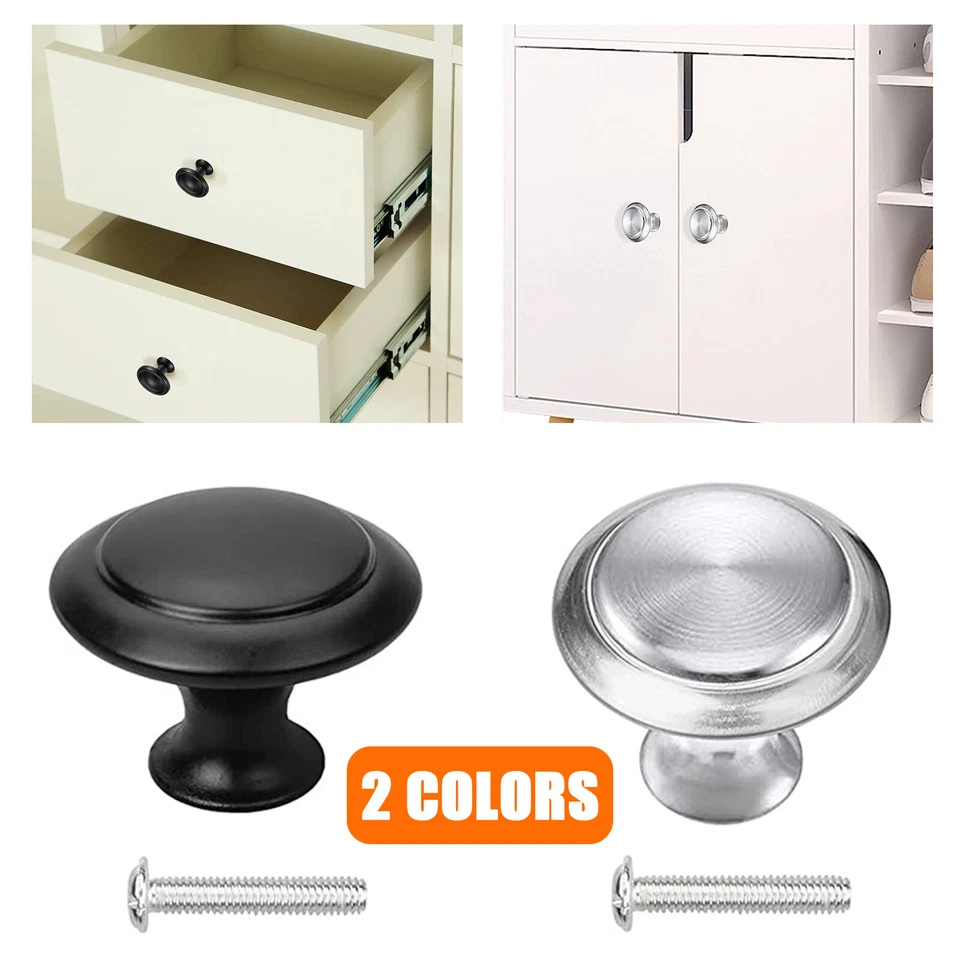 10 Stück Möbelknöpfe Möbelgriffe Schrankknopf Möbelknäuf Tür Knopf Edelstahl - Bild 1 von 4
