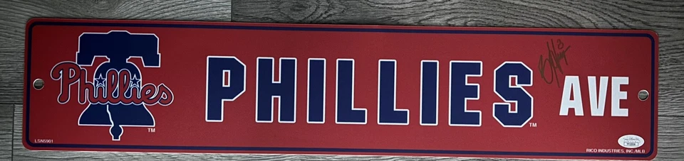 RARE!!!! Bryce Harper Signed Phillies Street Sign JSA CERTIFICATION - Image 1 of 4