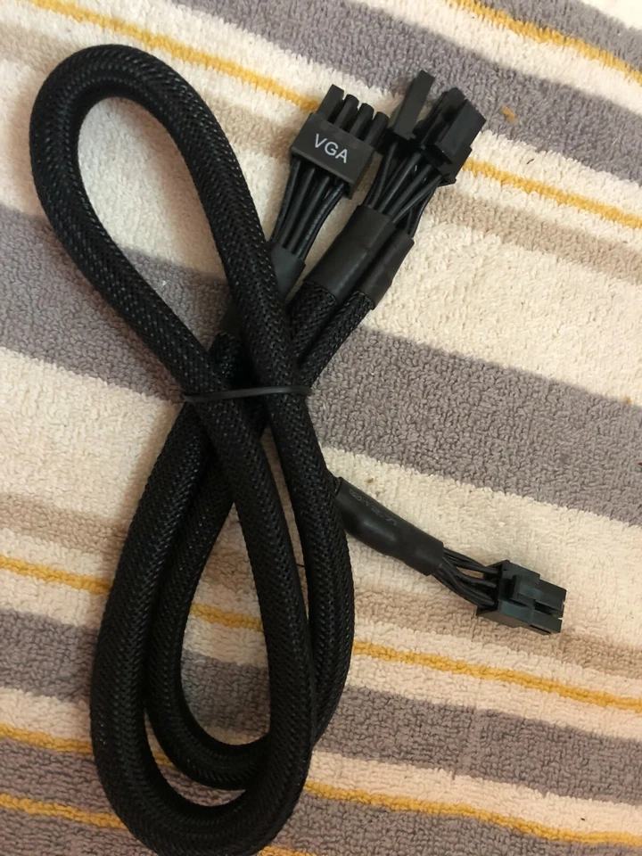 EVGA SuperNOVA 850-1200 PQ  B3 B2 G3 GA 8 PIN  TO 8+6 pin PCIE VGA Power Cable - Image 1 of 1