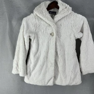 Patagonia Pelage Jacket Girls Small 8 Faux Fur Teddy Bear Soft Button Cozy Core - Picture 1 of 10