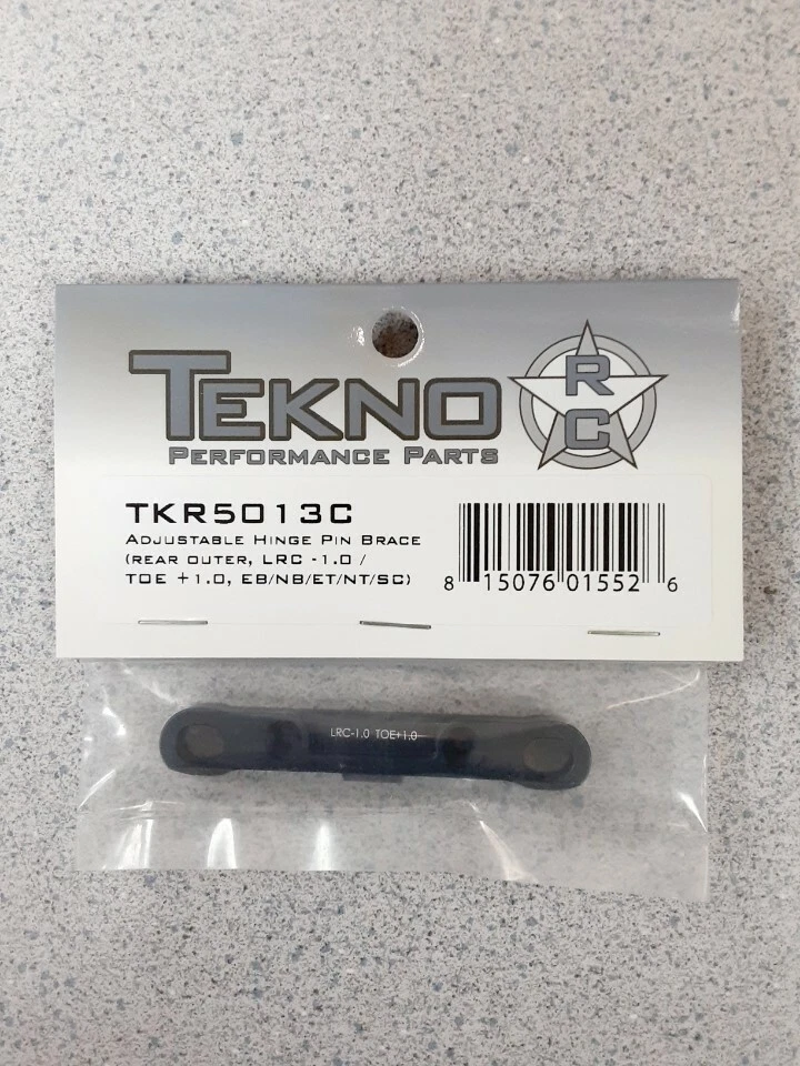 Tekno RC TKR5013C CNC Aluminum Rear Adjustable Hinge Pin Brace Gun Metal New! - Image 1 of 2