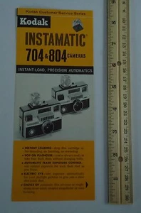 Kodak Instamatic 704 & 804 Cameras 1967 Folder Vintage Advertising - Picture 1 of 1