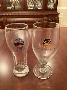 🍺 Set of 2 - FALCON Pilsner Beer Glass - SWEDEN - Vintage RARE - Picture 1 of 4