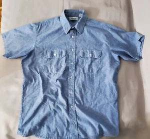Vintage Roebucks Shirt Mens XL Button Up Light Blue Classic 80's Hiking Work - Picture 1 of 7
