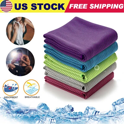 Lot Cooling Towel Ice Towel Neck Wrap For Sports Running Jogging Gym Cool Down  - Image 1 of 4