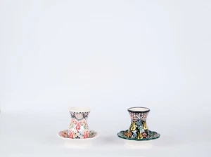 Ceramic Turkish Tea Coffee Cup Mug Set of 2, Tile Espresso Greek Arabic Tea Coff - Picture 1 of 1