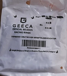 5 Brieftauben Ringe 2025 - Deutscher Verband - DV + Eigentumsausweis - Bild 1 von 1