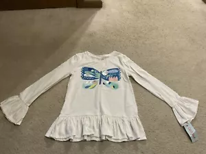 NWT Cat & Jack Kids Girls Long Sleeve Graphic Tee Top T-Shirt L(10/12) - Picture 1 of 3