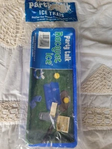 PARTY TALK Tennis Racquet Pickle Ball SHAPED ICE CUBE TRAY Blue - Picture 1 of 3