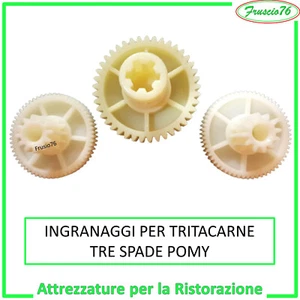 Kit Set Ingranaggi per Tritacarne Tre Spade Pomy di Ricambio 1 Grande 2 Piccoli - Foto 1 di 5